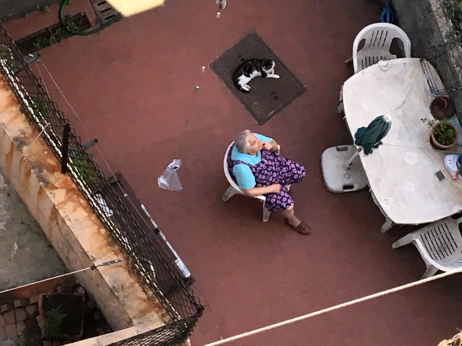 woman on terrace
