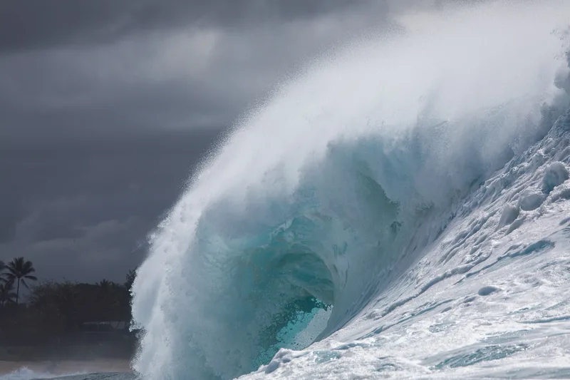 immense rolling storm wave