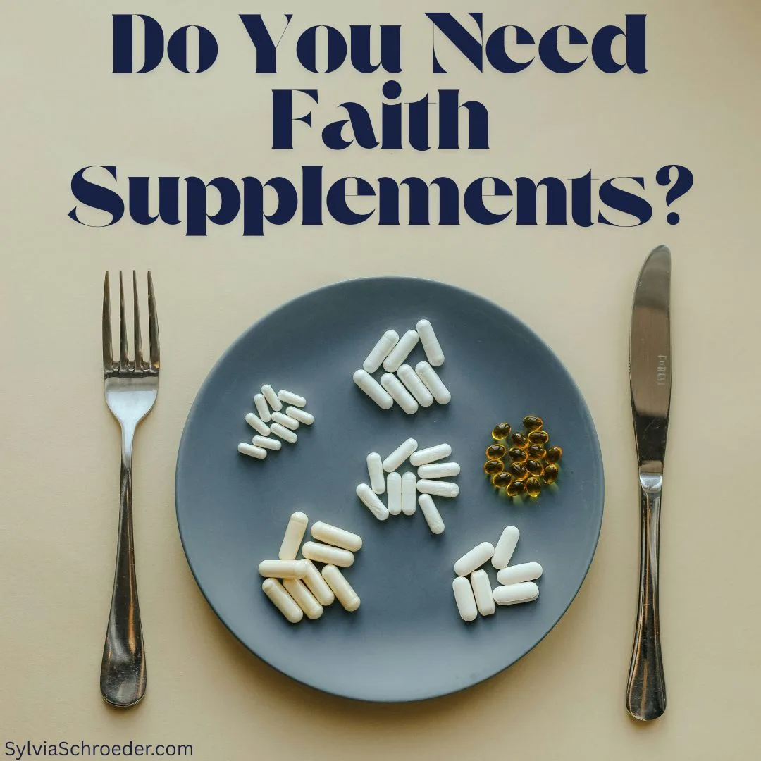 plate of supplements, pills etc.