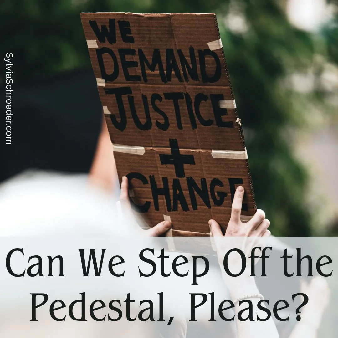 demonstrators and sign